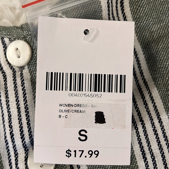 Green striped forever 21 dress in a size:small - Picture 2 of 2